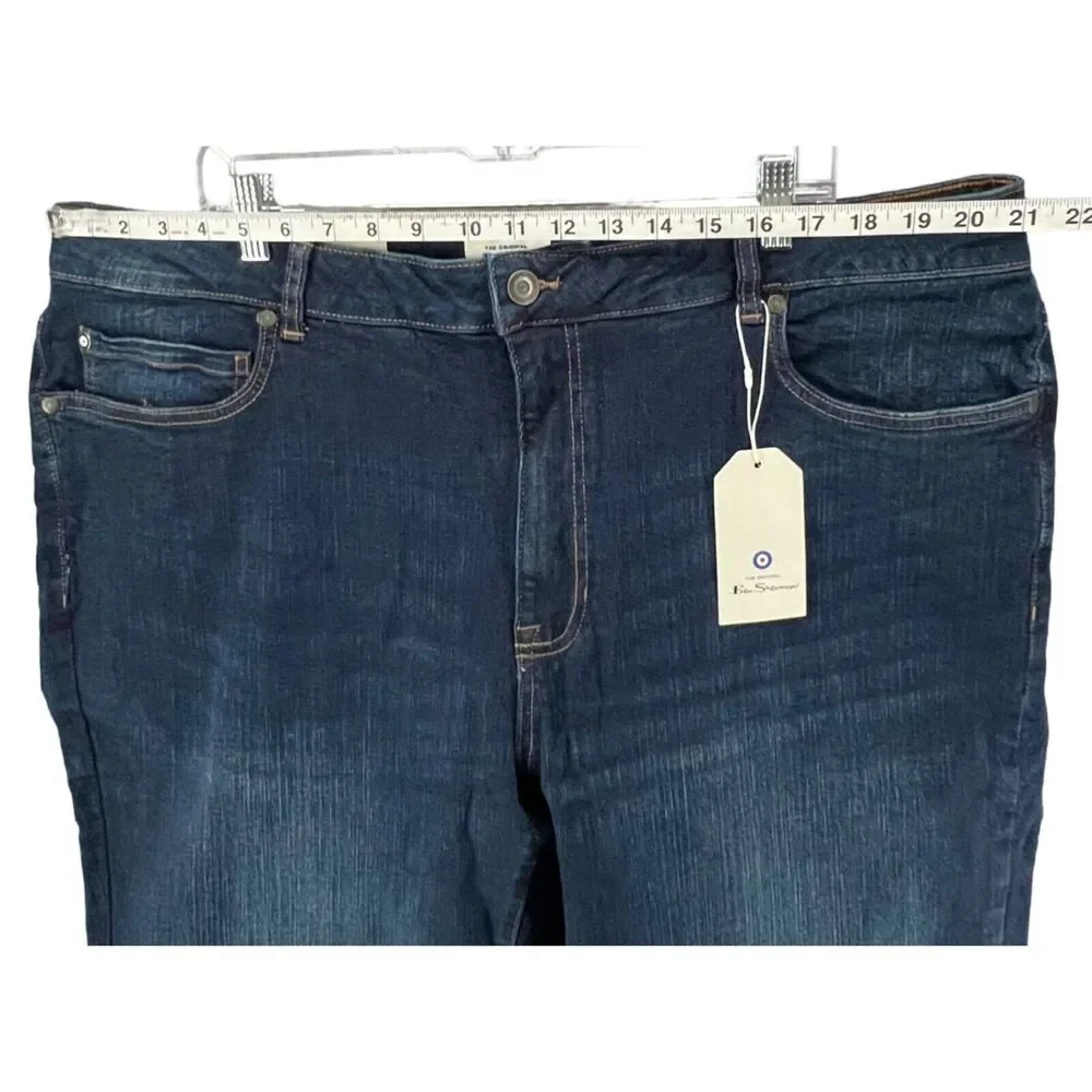 Ben‎ Sherman Stretch Skinny Jeans Mens 42x32  Blue Shoreditch Wash Denim Preppy